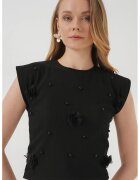 Big Dart Top dama - HiCCUP - Poliester - Negru
