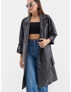 Big Dart Trenci dama - HiCCUP - Piele ecologica - Negru