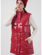 Big Dart Vesta Puffer pentru femei - Rosu