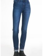 Big Star Blugi skinny cu aspect decolorat - Alb/Bleumarin