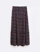 Big Star Fusta midi cu imprimeu floral - Rosu/Negru/Portocaliu