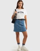 Big Star Fusta scurta din denim Olive