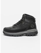 Big Star Ghete de piele ecologica cu garnituri textile - Negru stins/Gri inchis