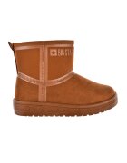 Big Star Ghete de piele intoarsa sintetica fara inchidere - Caramel