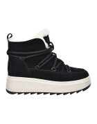Big Star Ghete wedge de piele intoarsa - Alb fildes/Negru