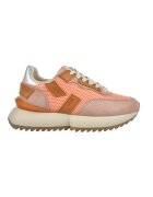 Big Star Pantofi sport cu talpa wedge si garnituri din piele intoarsa si plasa - Portocaliu