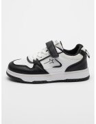 Big Star Pantofi sport de piele ecologica cu velcro - Negru/Alb optic