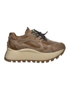Big Star Pantofi sport flatform de piele cu garnituri de piele intoarsa - Maro deschis