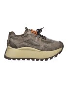Big Star Pantofi sport flatform de piele cu garnituri de piele intoarsa - Maro taupe/Kaki