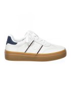 Big Star Pantofi sport low-cut de piele ecologica - Alb/Gri carbune