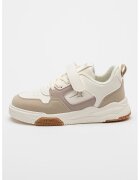 Big Star Pantofi sport low-cut de piele ecologica - Maro taupe deschis/Alb murdar