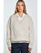 Big Star Pulover oversize cu decolteu in V Violina 801