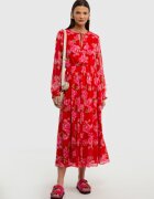 Big Star Rochie evazata cu imprimeu floral Malini - Rosu