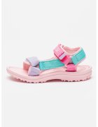 Big Star Sandale cu velcro - Verde/Lila/Roz