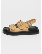 Big Star Sandale slingback de piele intoarsa - Maro nisip