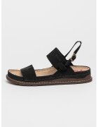 Big Star Sandale slingback de piele intoarsa - Negru