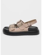 Big Star Sandale slingback de piele intoarsa - Roz pal