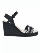 Big Star Sandale wedge cu logo - Negru