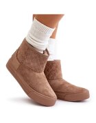 Big Star Shoes Cizme dama - Big Star - cu fermoar - izolate - bej - piele ecologica