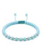BIJUTERIA NEAGRA Bratara cu bile din Argint 925 si cristale Baby Blue - barbat