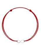 BIJUTERIA NEAGRA Bratara cu pandantiv Infinit LOVE din Argint 925 - snur rosu reglabil