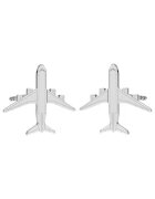 BIJUTERIA NEAGRA Cercei Avion din Argint 925 - inchidere tip surub - fluturas