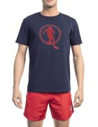 Bikkembergs Tricou cu imprimeu si decolteu la baza gatului