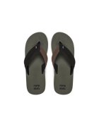 Billabong Papuci flip-flop barbati MFOT1BAD - Piele ecologica - Negru - Negru