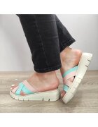 BIO FLEX Saboti Casual Dama Fr-403 Roz Cu Bleu Turcoaz - Roz - Roz