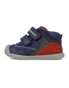 Biomecanics Pantofi sport colorblock cu velcro - Albastru inchis/Rosu inchis/Kaki inchis