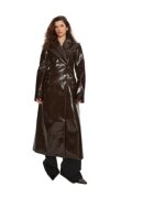 Birgitte Herskind Jacheta lunga dama poliuretan - maro -