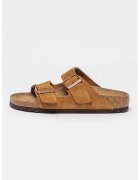 Birkenstock Papuci din piele intoarsa Arizona - Maro