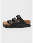 Birkenstock Papuci flatform - Negru/Negru stins