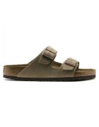 Birkenstock Papuci unisex de piele intoarsa cu catarame ajustabile - Bej