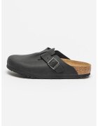 Birkenstock Saboti de piele Boston - Negru