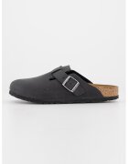 Birkenstock Saboti de piele cu barete ajustabile - Negru