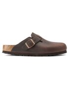 Birkenstock Saboti unisex din piele nabuc - Boston 860133