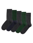Björn Borg Set de sosete lungi - 5 perechi - Verde/Negru