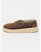 Blauer Pantofi boat de piele intoarsa - Maro