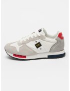Blauer Pantofi sport cu insertii de piele intoarsa Queen - Alb/Gri deschis