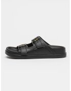 Blauer Papuci din material sintetic cu catarama ajustabila Eva - Negru