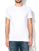 BLEND Set de tricouri slim fit cu decolteu la baza gatului - 2 piese - Alb