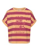 Bloovii Tricou dama portocaliu cu dungi - bumbac - Portocaliu