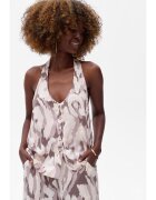 blue shadow Bluza cu decolteu si imprimeu