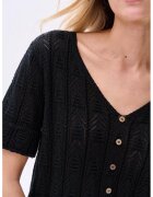 blue shadow Bluza tricotata cu decolteu in V