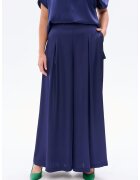 blue shadow Pantaloni largi cu model uni