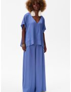 blue shadow Pantaloni relaxed fix cu talie medie