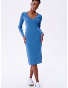 blue shadow Rochie cu croiala cambrata si striatii Rosalinda