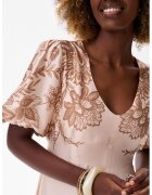 blue shadow Rochie cu imprimeu floral si cordon