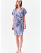 blue shadow Rochie cu model in dungi Biba - Alb/Albastru